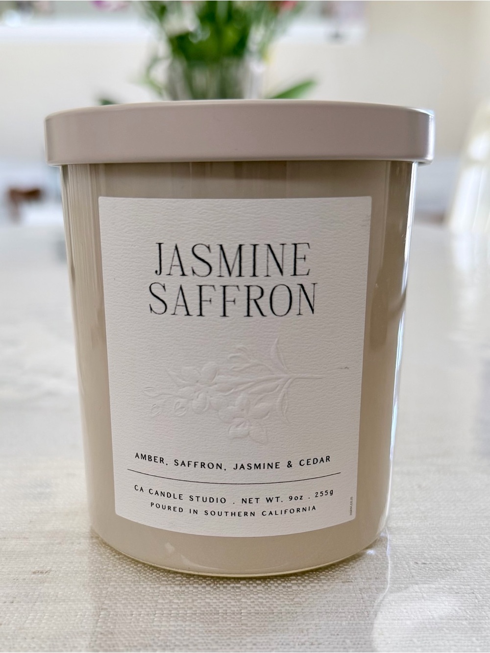 Jasmine Saffron Scented Candle - 9oz -